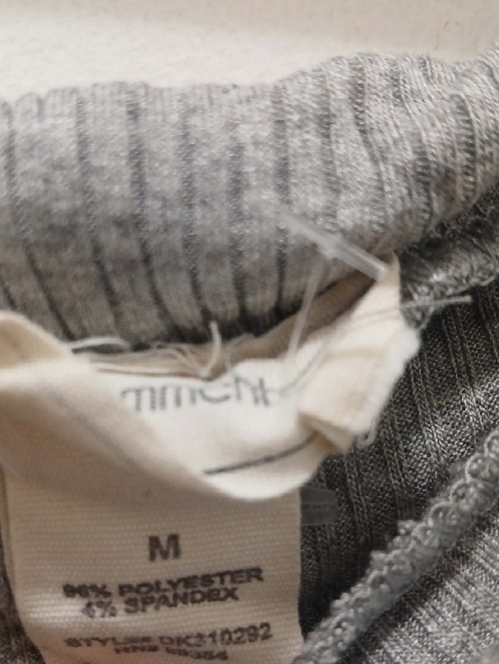 Off-Shoulder Ribbed Womens Top - Gray - Picture 3 of 7